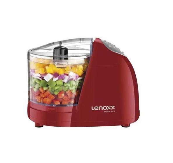 Imagem de Mini Processador de Alimentos Lenoxx 350ml 127v 2 Velocidades Vermelho