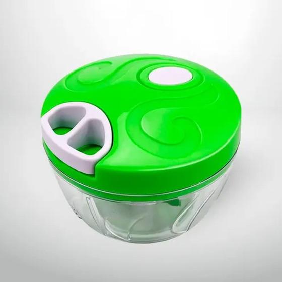 Mini processador de alimentos manual com 3 lâminas 123útil Imagem de Mini processador de alimentos manual com 3 lâminas 123útil