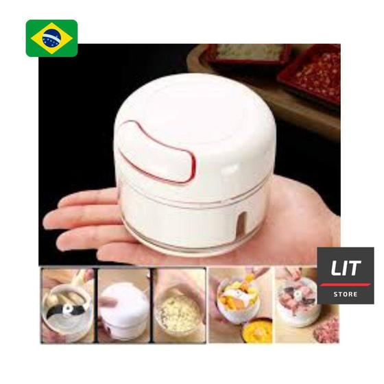 Imagem de Mini Processador De Alimentos Manual Triturador Alho  Mini Chopper - Belakaza