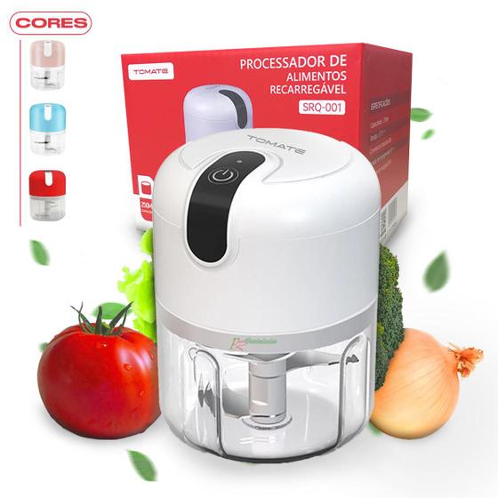 Mini Processador e Triturador De Alimentos Elétrico 3 Lâminas Bivolt ...