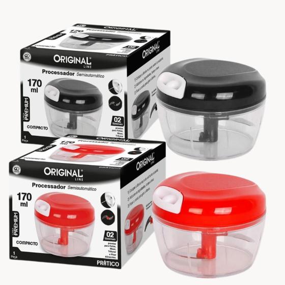 Imagem de Mini Processador e Triturador de Alimentos Manual 170 ml