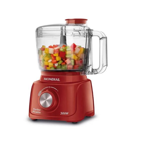Mini Processador Mondial Turbo Pratic 300W Vermelho - Processador ...