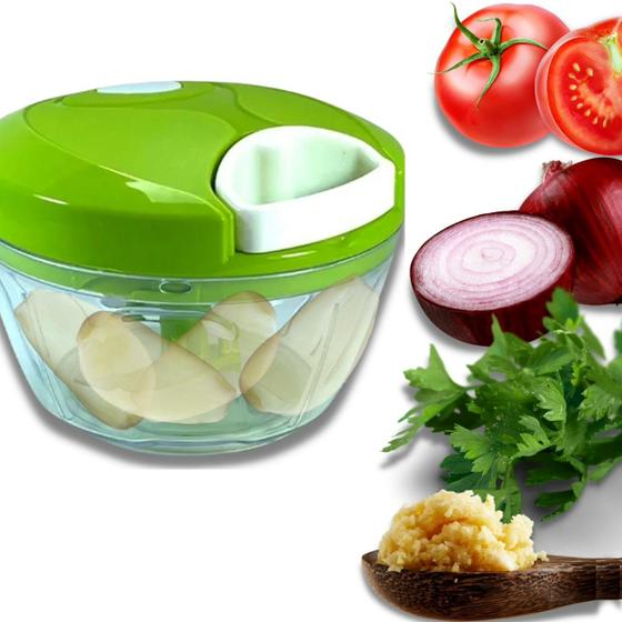 Mini Processador Triturador De Alimentos Manual Para Alho Cebola Tomate Frutas Com 3 Laminas é boa?
