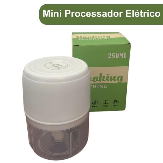 Imagem de Mini Processador Triturador Eletrico de Alimentos Cebola Alho 250ml