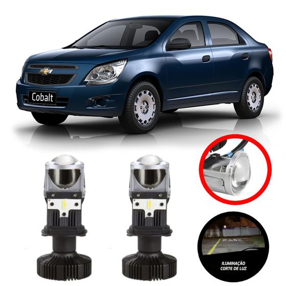 Imagem de Mini Projetor Elíptico Farol Baixo Alto H4 Cobalt 2011 a 16