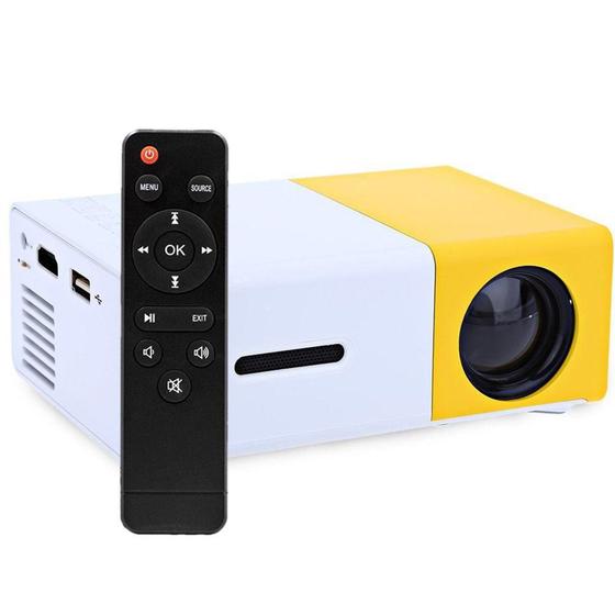 Mini Projetor LED YG300 Pro Full HD 1080p HDMI USB SD AV Portátil Bivolt 600 Lúmens - CLICK Menor preço em Mini Projetor LED YG300 Pro Full HD 1080p HDMI USB SD AV Portátil Bivolt 600 Lúmens - CLICK
