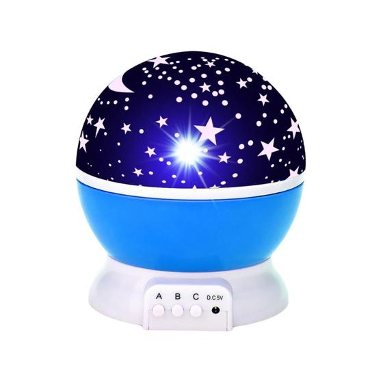Imagem de Mini Projetor Luminária Abajur Infantil Céu Estrelado Lua Galaxy Projetor Estrela - Petrin