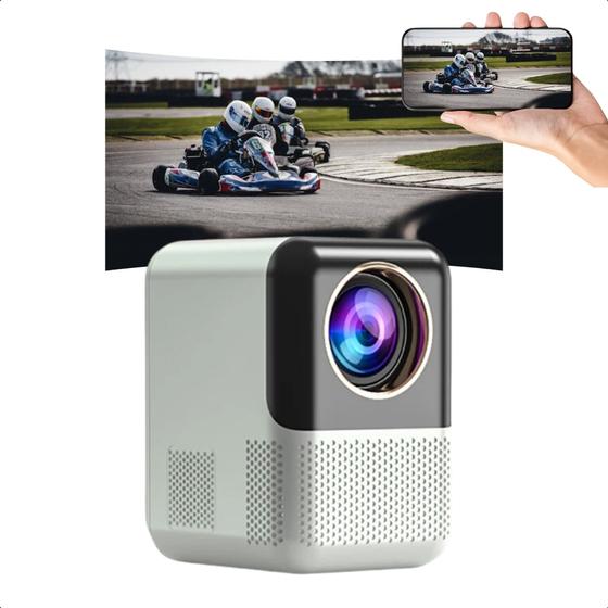 Imagem de Mini Projetor Portátil Touyinger ET31 4000 Lumens Com Android Espelhamento Bluetooth Wifi
