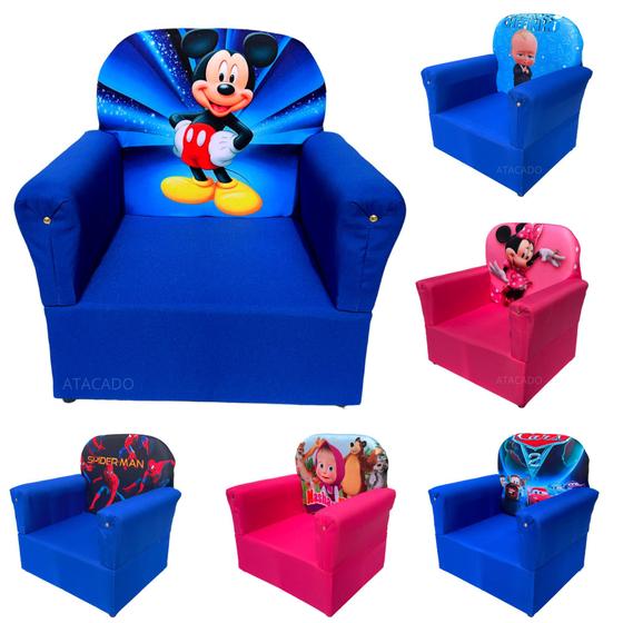 Mini Puff Sofa Kids Infantil poltrona Sofazinho Minnie Infantil bebe