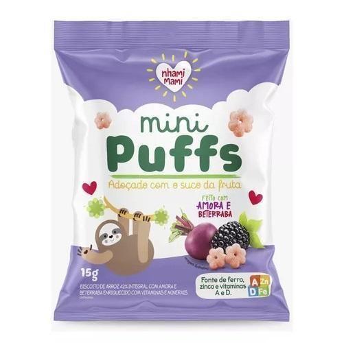 Imagem de Mini Puffs Snack Pcrianças Amora E Beterraba 6X15G Nhamimami