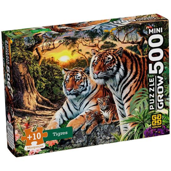 Imagem de Mini Puzzle 500 peças Tigres - Grow