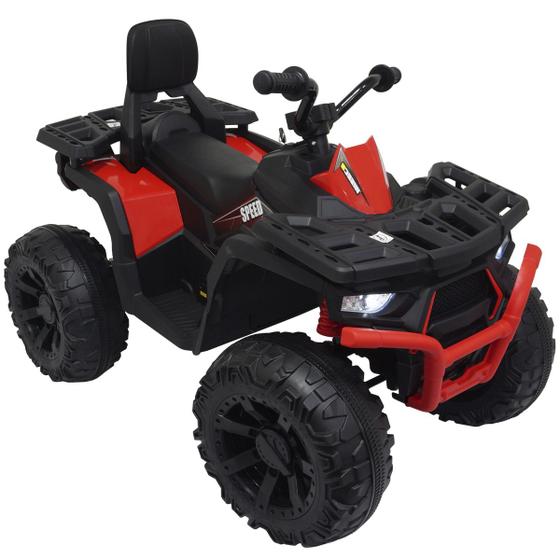 Imagem de Mini Quadriciclo Elétrico Moto Infantil Bateria 12V Luz Som Controle Bivolt Vermelho Brinqway BW-209