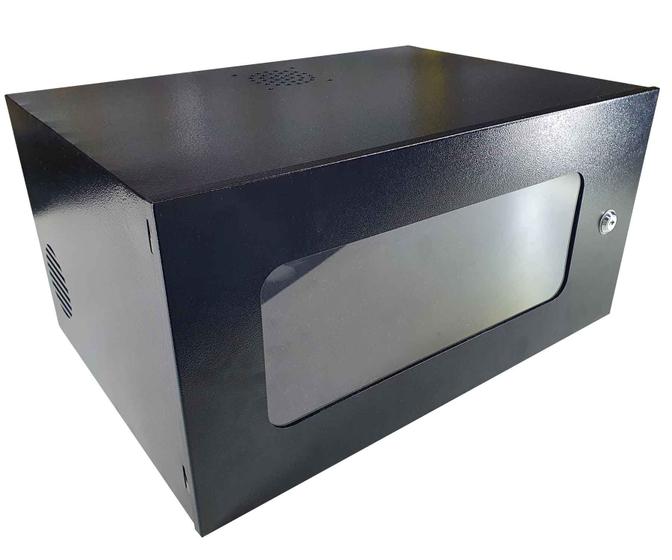 Mini Rack Caixa Organizadora 5u Com Visor Acrilico Cftv Servidor Fonte Menor preço em Mini Rack Caixa Organizadora 5u Com Visor Acrilico Cftv Servidor Fonte