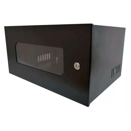 Imagem de Mini Rack Organizador 19 5u Com Chave e Tampa Acrílico Max