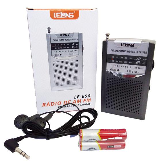 Imagem de Mini Rádio De Bolso Am/Fm/Sw Le-650- Lelong + 2 Pilhas