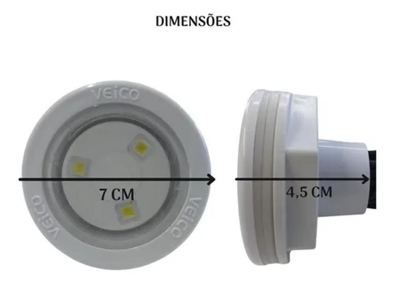 Imagem de Mini refletor led azul 4,5w fibrra - veico