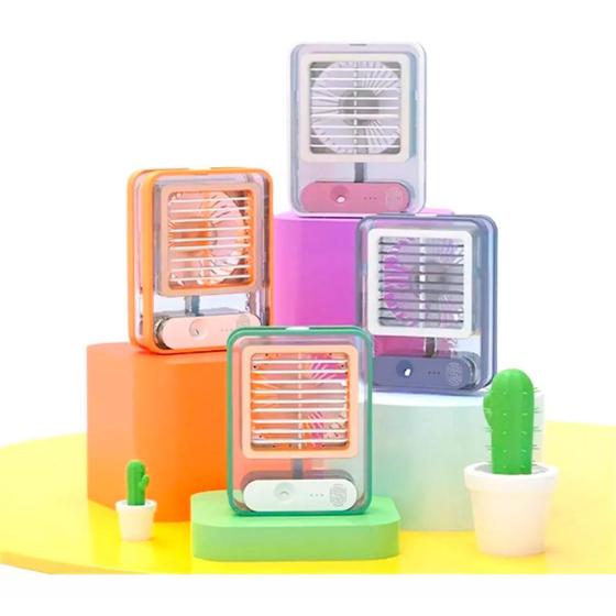 Imagem de Mini Refrigerador De Ar Ventilador Umidificador Climatizador