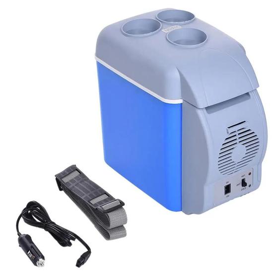 Imagem de Mini refrigerador do carro portátil 12v 7.5l auto geladeira qualidade abs multi-função refrigerador congelador aquecedor