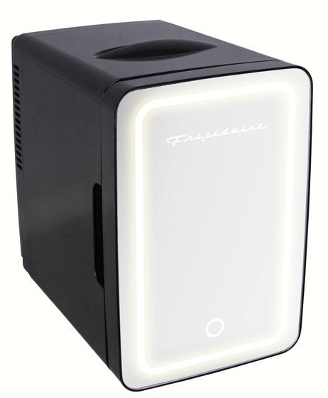 Imagem de Mini refrigerador portátil compacto com espelho iluminado pessoal Frigidaire EFMIS170-BLACK 6,5 L