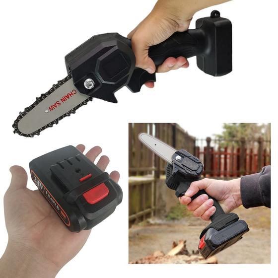 Mini Serra Eletrica De Mao Corta Rapido 600W Sem Fio Corte Madeira Galhos Arvore Jardim Motoserra Domestico Portatil Menor preço em Mini Serra Eletrica De Mao Corta Rapido 600W Sem Fio Corte Madeira Galhos Arvore Jardim Motoserra Domestico Portatil