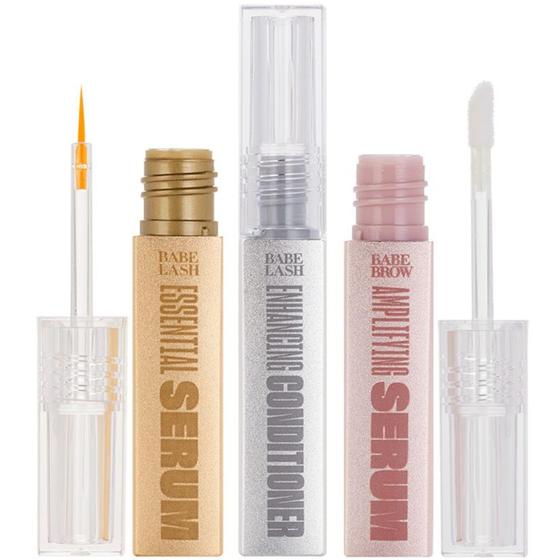 Imagem de Mini Set Babe Original Triple Threat com sérum para cílios e sobrancelhas de 1 ml