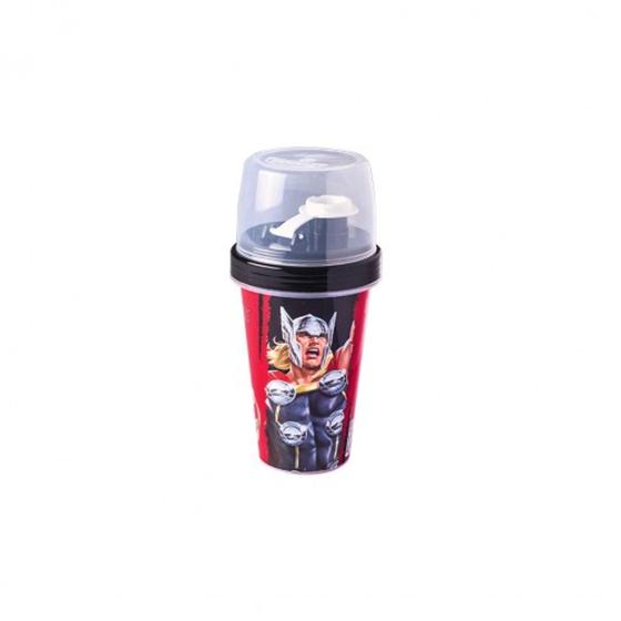 Imagem de Mini Shakeira de Plastico 320 ml Articulável Avengers Thor