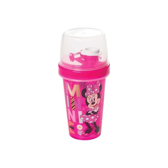 Imagem de Mini Shakeira Infantil Copo c/ Tampa Minnie/Mickey/Homem de Ferro/Homem Aranha/Frozen Disney 320mL Plasútil
