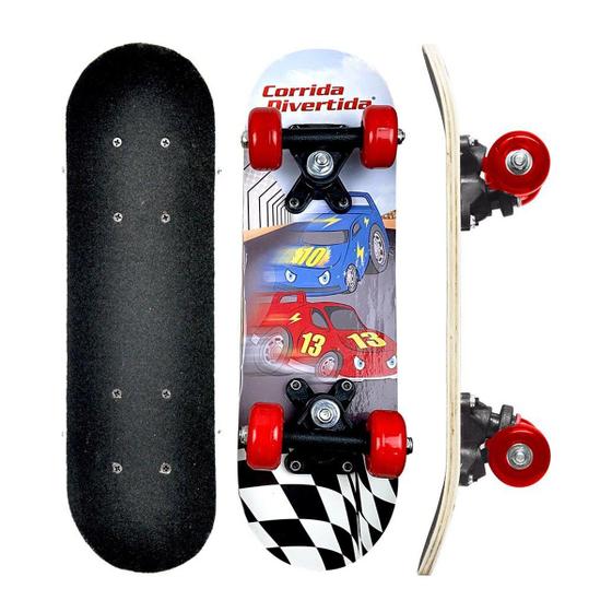 Imagem de Mini Skate Brinquedo Infantil DM Radical Jr. Para Iniciantes Kids Suporta Até 30 Kg 