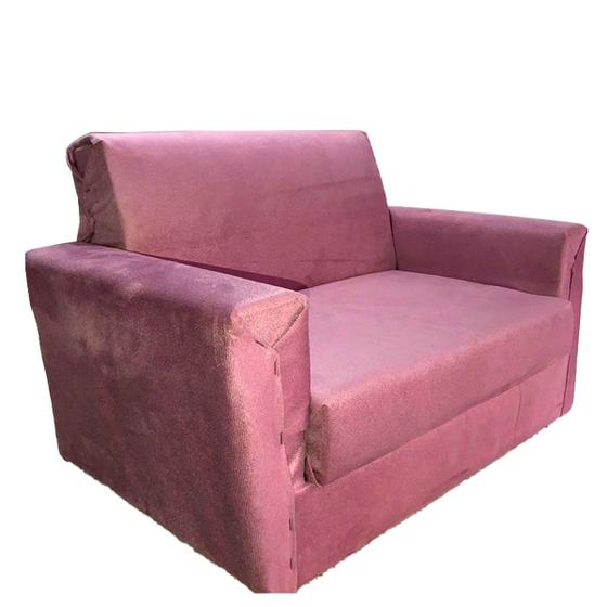 Mini sofa infantil grande 2 lugares rosa R J BRINQUEDOS Sofás