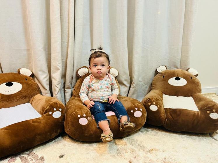 Imagem de Mini sofá poltrona almofada pelúcia gato urso bebê infantil presente brinquedos