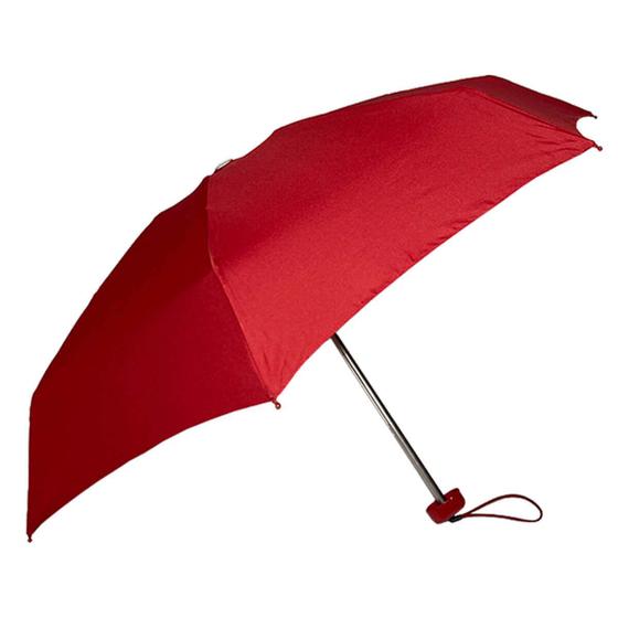 Imagem de Mini Sombrinha 91cm Vermelha Guarda Chuva de Bolsa Manual Alumínio Fazzoletti