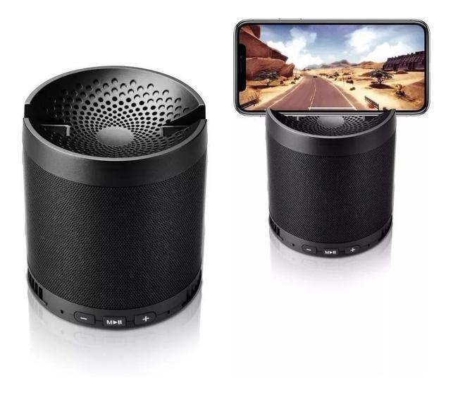 Imagem de Mini Speaker Portátil Bluetooth Caixa Som Portátil PC Computador Wireless Micro C/ ENCAIXE DE CELULAR -PRETO
