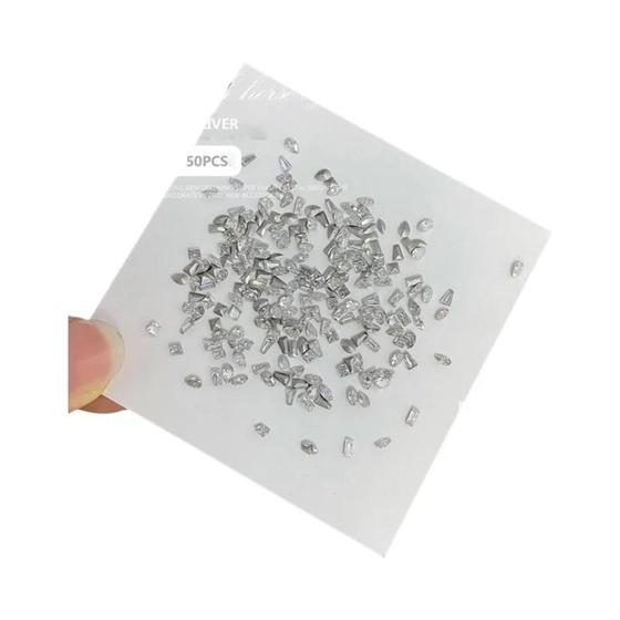 Imagem de Mini Strass De Cristal 50 Peças Fundo Afiado K9 Joias De Diamante Amuletos De Unhas Acessórios