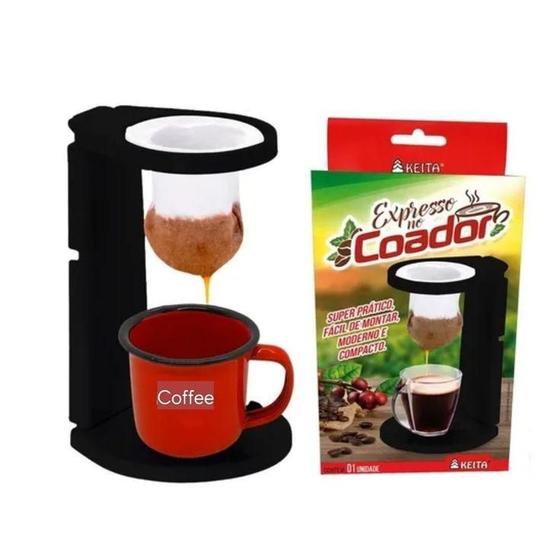 Imagem de Mini Suporte Coador De Café Expresso Dobrável + Caneca 160Ml