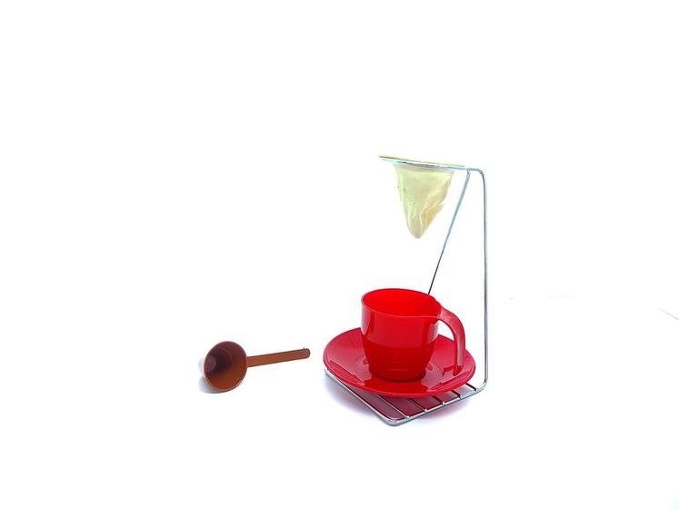 Imagem de Mini suporte de cafe com coador e xicara lider