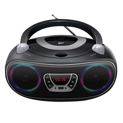 Imagem de Mini System Boombox Bluetooth com Leitor de CD Preto Bivolt - Leadership