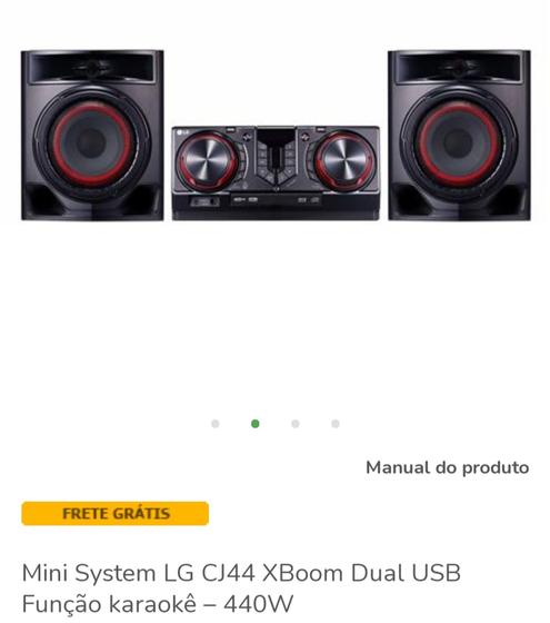 Mini system lg cj44 xboom 440 w Menor preço em Mini system lg cj44 xboom 440 w