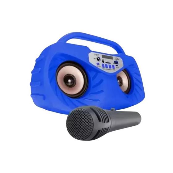 Imagem de Mini System Rádio FM Bluetooth USB Karaokê Com Microfone - Master