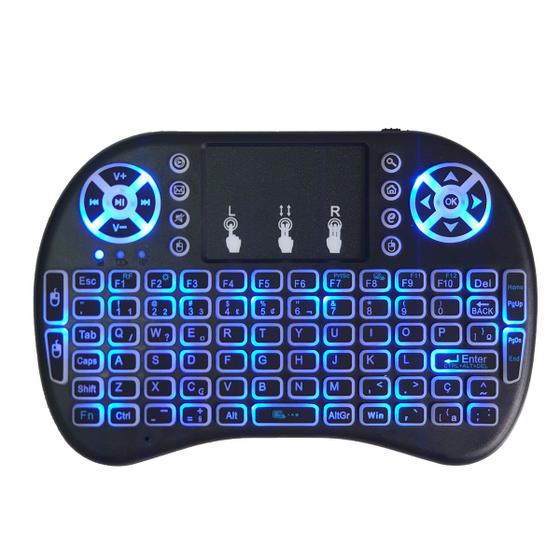 Imagem de Mini Teclado Air Mouse Touch Sem Fio Tv Smart Wireless com Luz Backlit