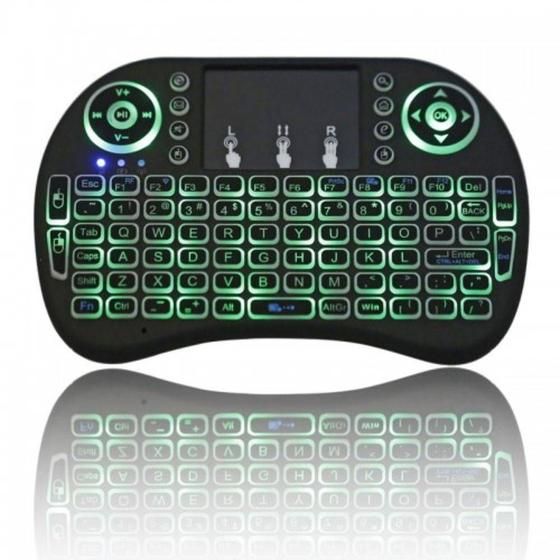 Imagem de Mini Teclado Air Mouse Touch Sem Fio Wireless Com Led