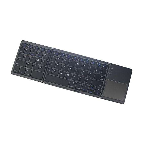 Imagem de Mini Teclado Bluetooth Dobrável com Touchpad - Portátil para Android, Windows e Tablets
