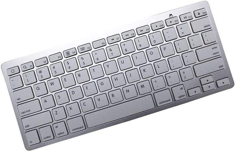 Imagem de Mini Teclado Bluetooth Sem Fio para Tablet e Celular PRATA 