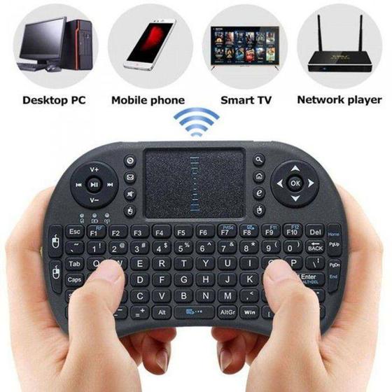 Imagem de Mini teclado com touchpad para smart tv wireless 2.4g - exbom - bk-bti8