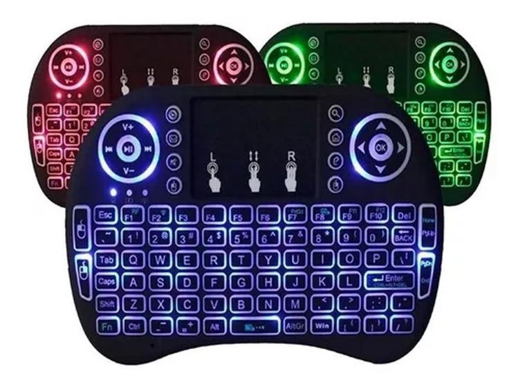 Imagem de Mini Teclado Keyboard Sem Fio Wireless Iluminado Luz Led (MINI TECLADO) - Baisec