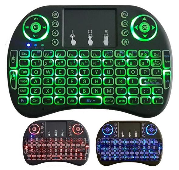 Imagem de Mini Teclado Mouse Touch Sem Fio Tv Box Com Luz Noturna