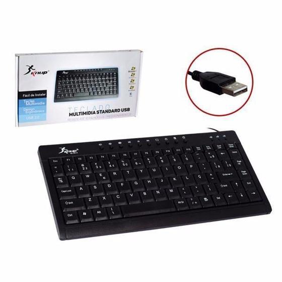 Imagem de Mini Teclado Multimídia Usb Knup