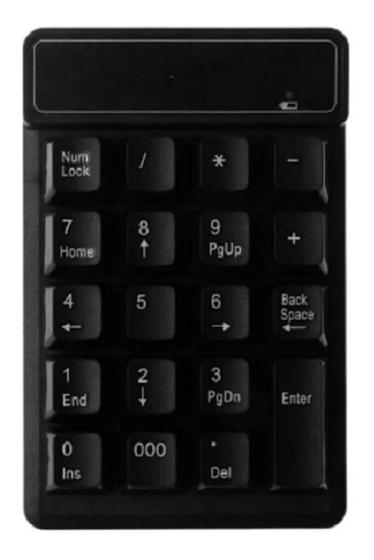Imagem de Mini Teclado Numérico Sem Fio Usb Computador