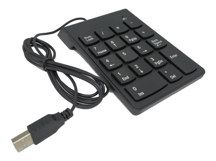 Imagem de Mini Teclado Numérico Usb Com Fio 18 Teclas Calculadora