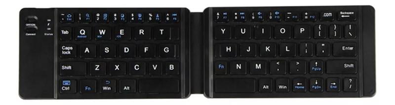 Imagem de Mini Teclado Portátil Dobrável Sem Fio Bluetooth