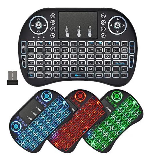 Imagem de Mini Teclado RGB  Wireless /  Bluetooth Celular/  Tv  /Smart Tv